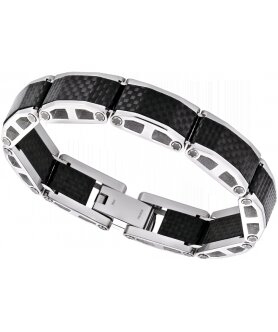 Bracelet Montblanc en acier fin et incrustation de carbone
