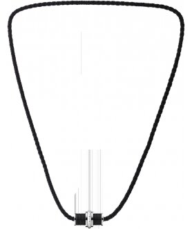 Collier Montblanc pendentif "Anneau coulissant" en acier fin et PVD 