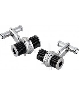 Boutons de Manchette Montblanc "Anneau coulissant" en acier fin et PVD