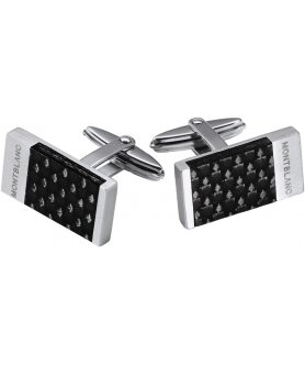 Boutons de Manchette Montblanc Rectangle avec incrustation de carbone