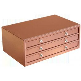 Coffret cuir Brun Fauve pour 30 stylos