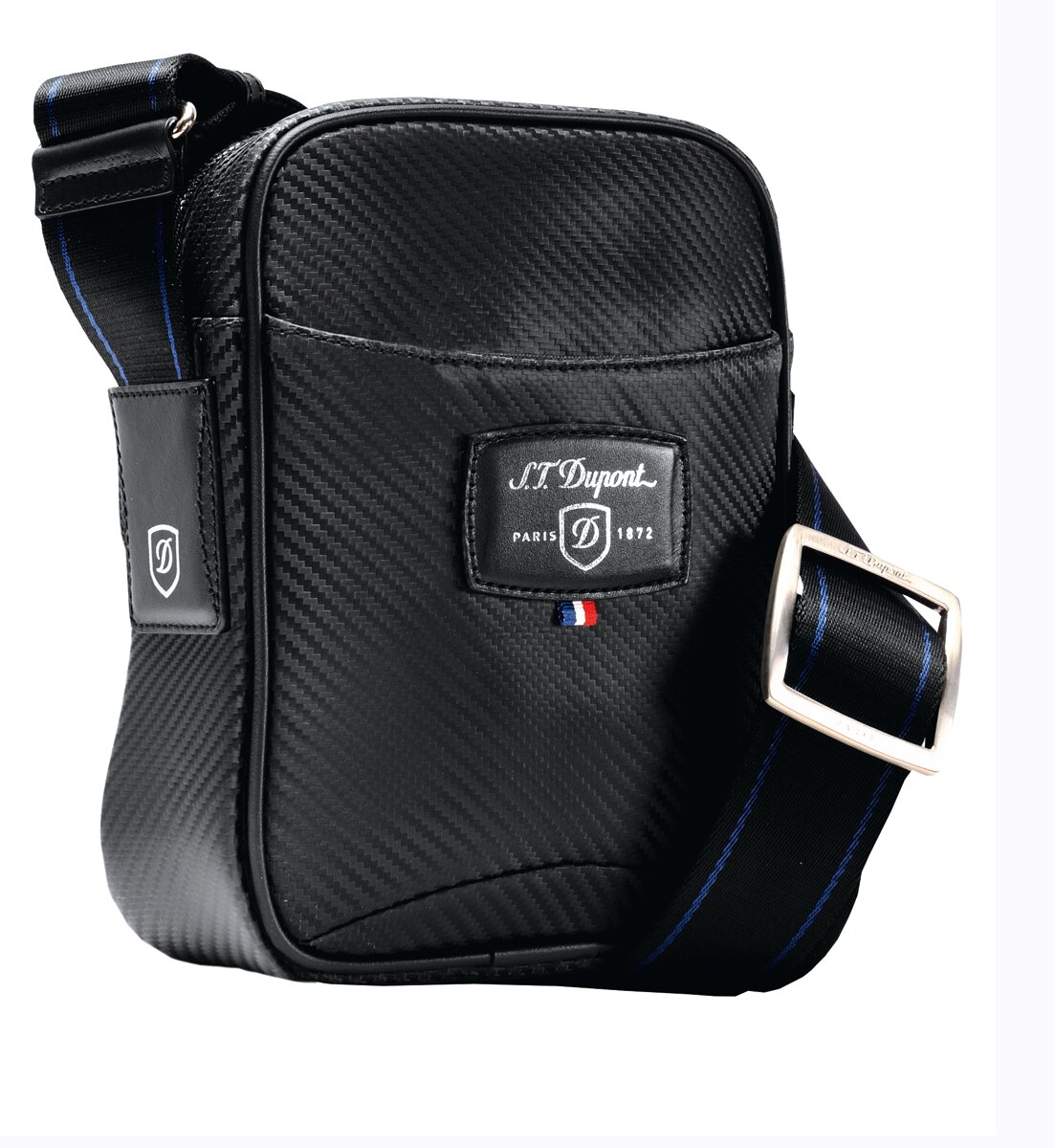 ST Dupont Petit Petit sac zippé cuir Carbon noir ST Dupont Petit Petit sac zippé cuir Carbon noir