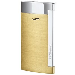 Briquet St Dupont - Slim 7 or jaune bross&eacute;