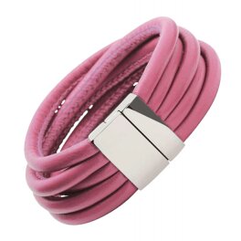 ZRC-ROCHET - Bracelet Multi-liens Fermoir Acier Agneau Rose
